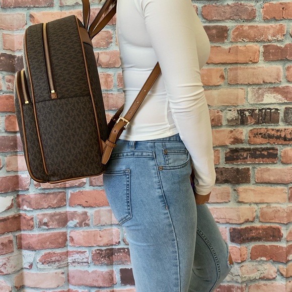 Michael kors LARGE abbey BROWN backpack Acorn BAG - Picture 7 of 8